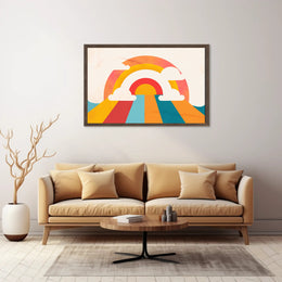 Vibrant Rainbow Art: Retro Abstract or Artistic Poster PosterGoat