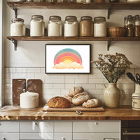Vibrant Rainbow Clouds Art Print Abstract or Artistic Poster PosterGoat