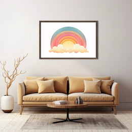 Vibrant Rainbow Clouds Art Print Abstract or Artistic Poster PosterGoat