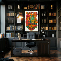 Vibrant Retro New York City Artistic Poster PosterGoat