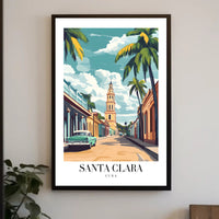 Vibrant Santa Clara Street Scene Travel Poster PosterGoat