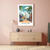 Vibrant Santa Clara Street Scene Travel Poster PosterGoat