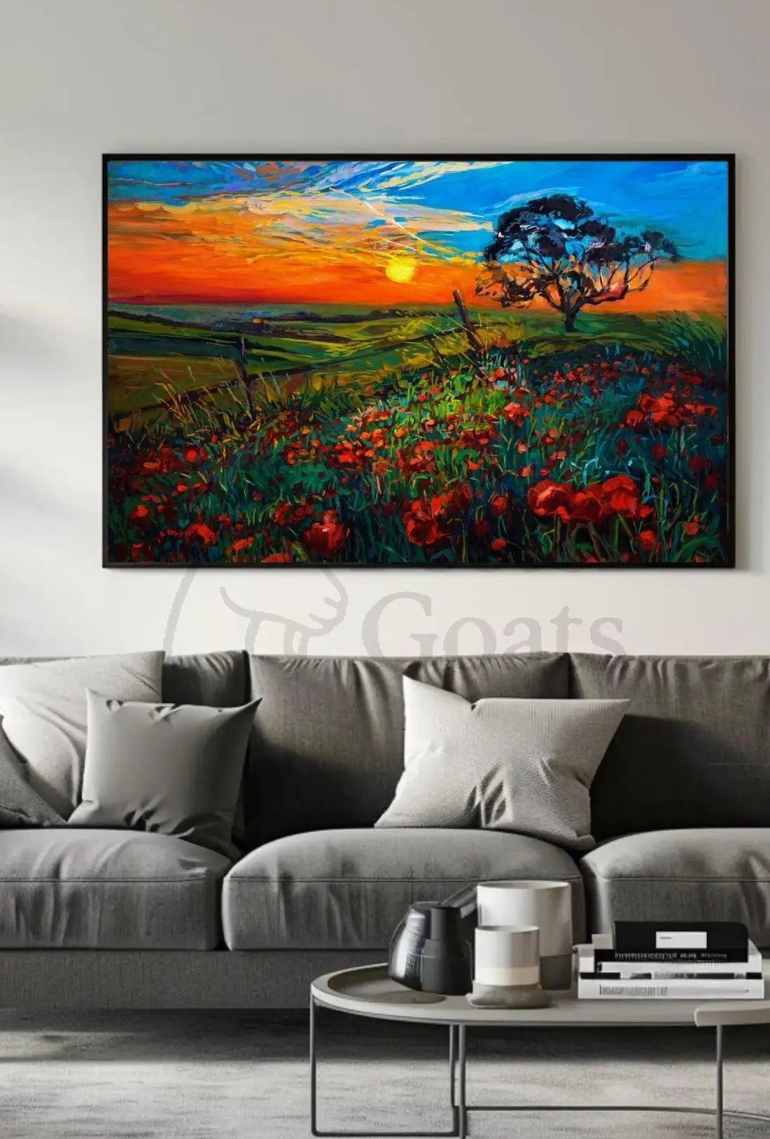 Vibrant Serene Landscape Art Print Poster PosterGoat