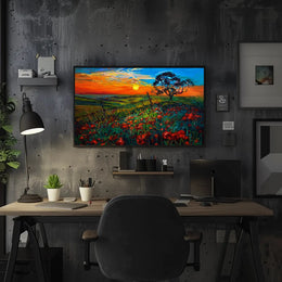 Vibrant Serene Landscape Art Print Poster PosterGoat