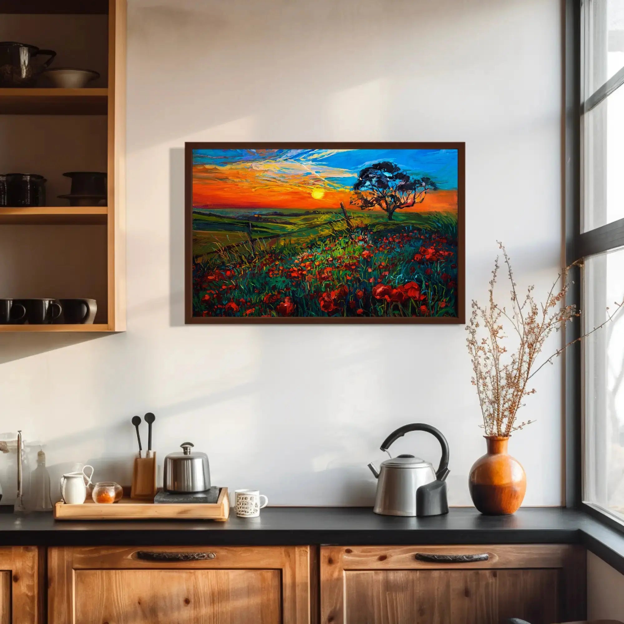 Vibrant Serene Landscape Art Print Poster PosterGoat