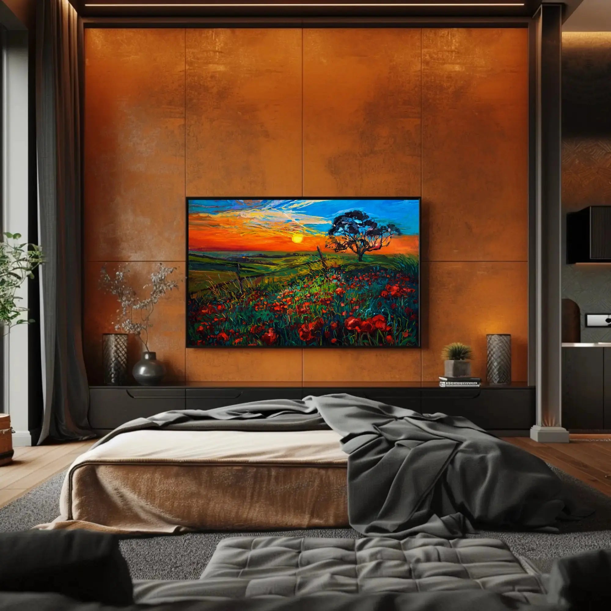 Vibrant Serene Landscape Art Print Poster PosterGoat