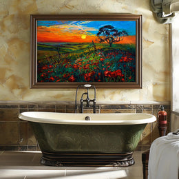Vibrant Serene Landscape Art Print Poster PosterGoat