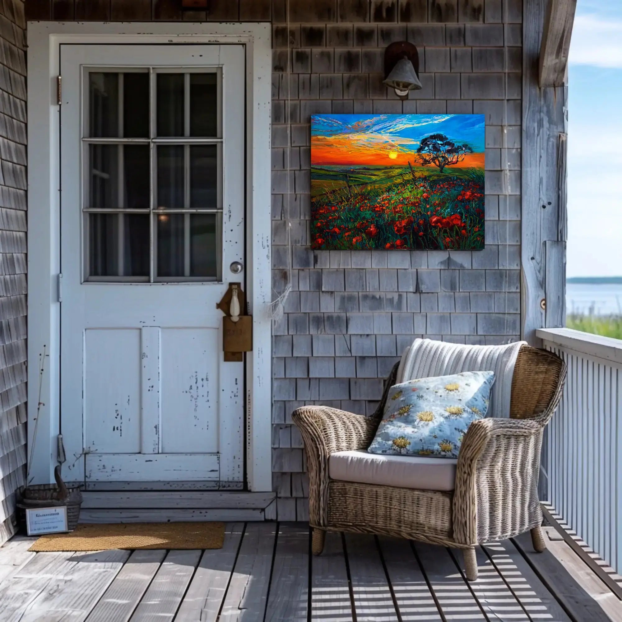 Vibrant Serene Landscape Art Print Poster PosterGoat