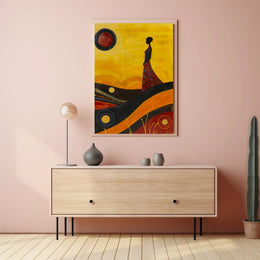 Vibrant Silhouette Abstract Artistic Poster PosterGoat