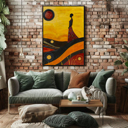 Vibrant Silhouette Abstract Artistic Poster PosterGoat