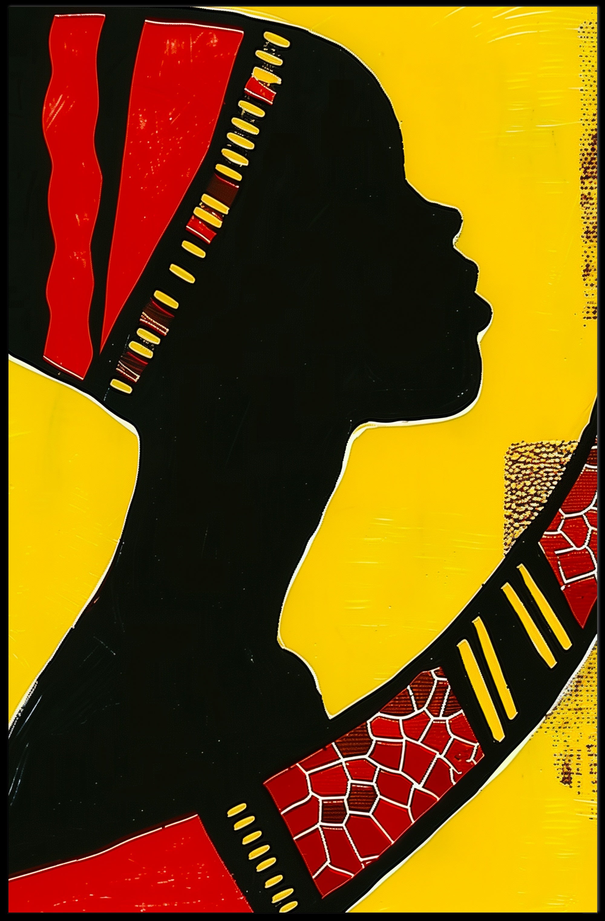 Vibrant Silhouette Art Print Celebrating Cultural Heritage Poster PosterGoat