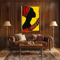 Vibrant Silhouette Art Print Celebrating Cultural Heritage Poster PosterGoat