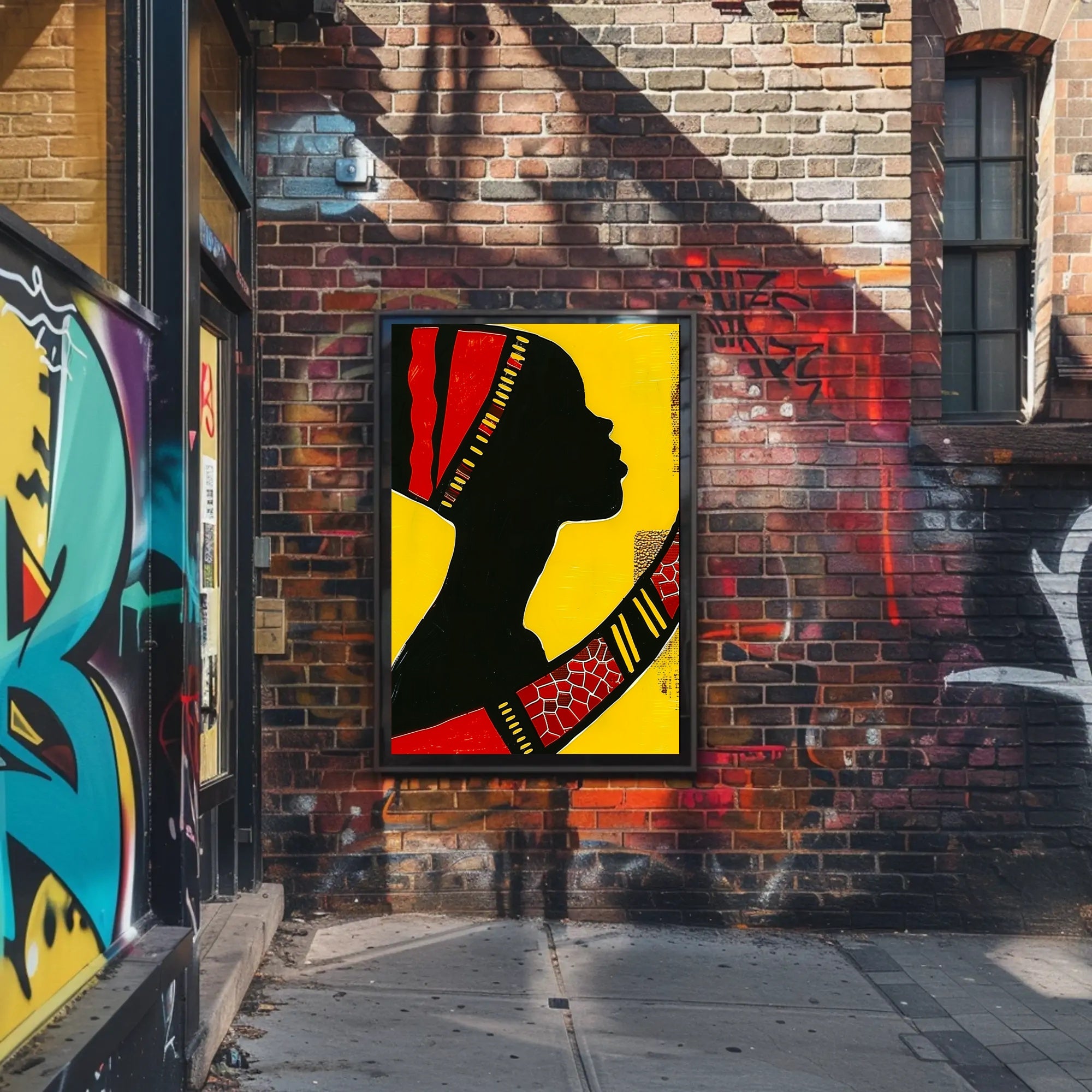 Vibrant Silhouette Art Print Celebrating Cultural Heritage Poster PosterGoat