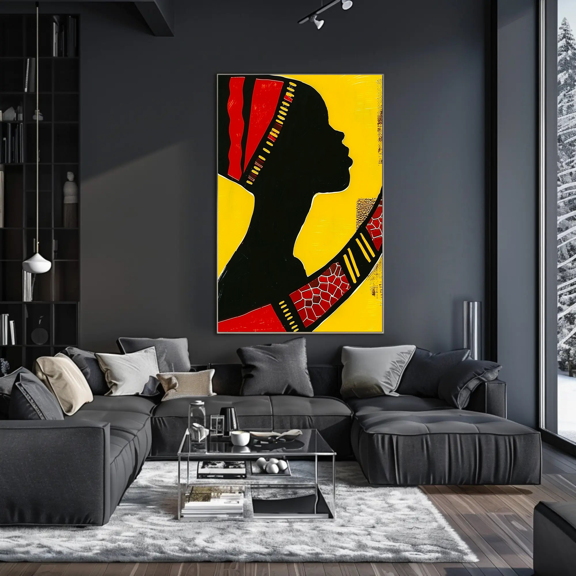 Vibrant Silhouette Art Print Celebrating Cultural Heritage Poster PosterGoat