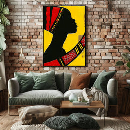 Vibrant Silhouette Art Print Celebrating Cultural Heritage Poster PosterGoat