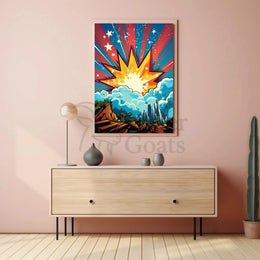 Vibrant Superhero Adventure Pop Culture Poster PosterGoat