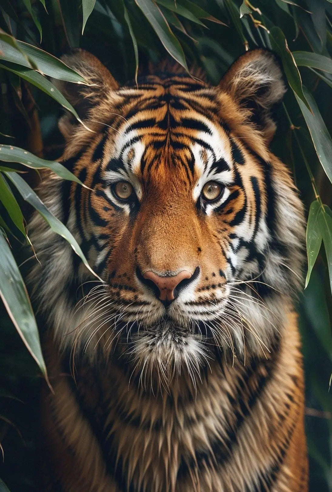 Vibrant Tiger in Jungle Setting Animal Poster PosterGoat