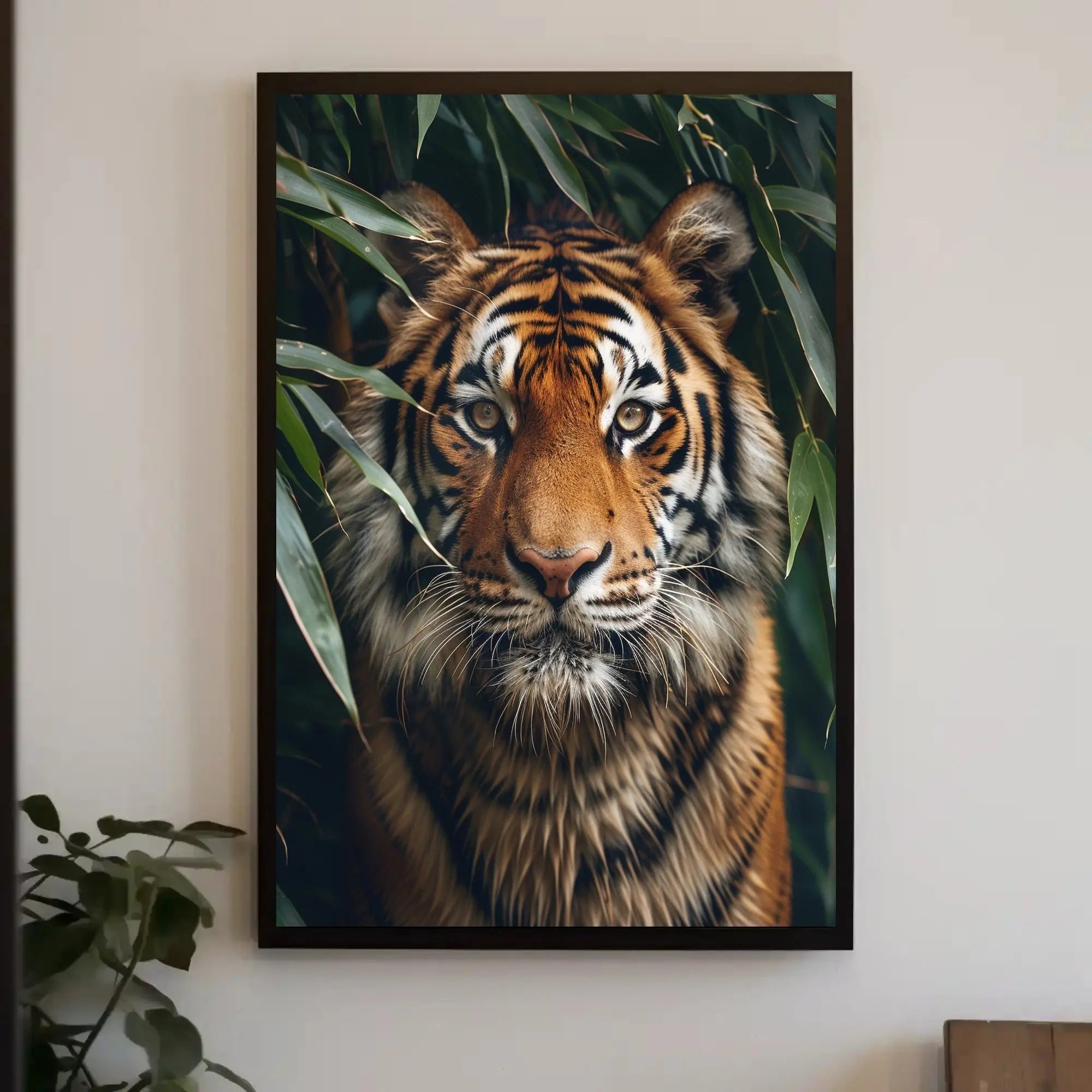 Vibrant Tiger in Jungle Setting Animal Poster PosterGoat