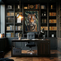 Vibrant Tiger in Jungle Setting Animal Poster PosterGoat