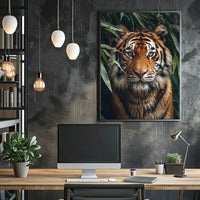 Vibrant Tiger in Jungle Setting Animal Poster PosterGoat