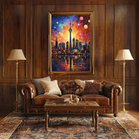 Vibrant Toronto Cityscape Art Print - Abstract, Artistic Poster PosterGoat
