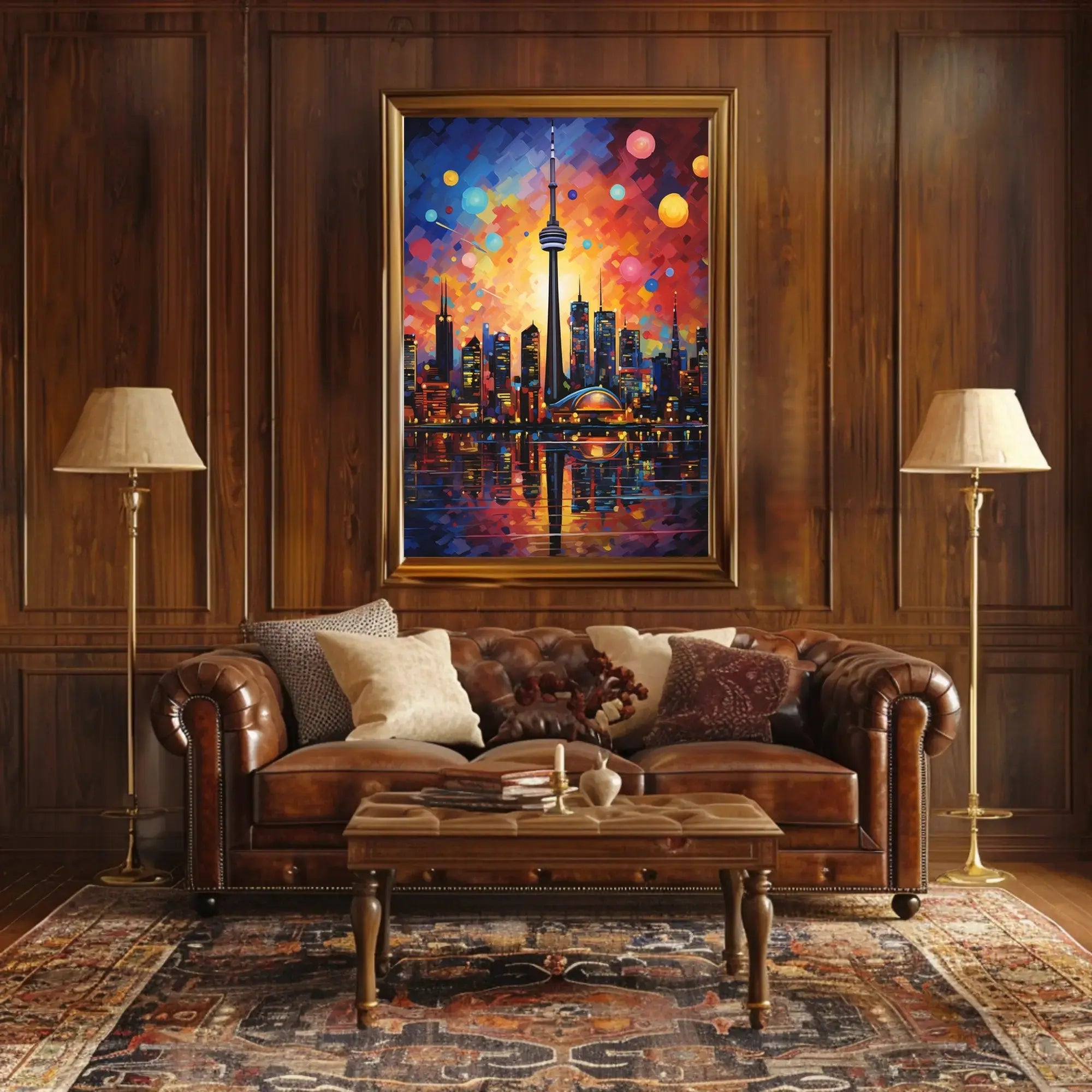 Vibrant Toronto Cityscape Art Print - Abstract, Artistic Poster PosterGoat