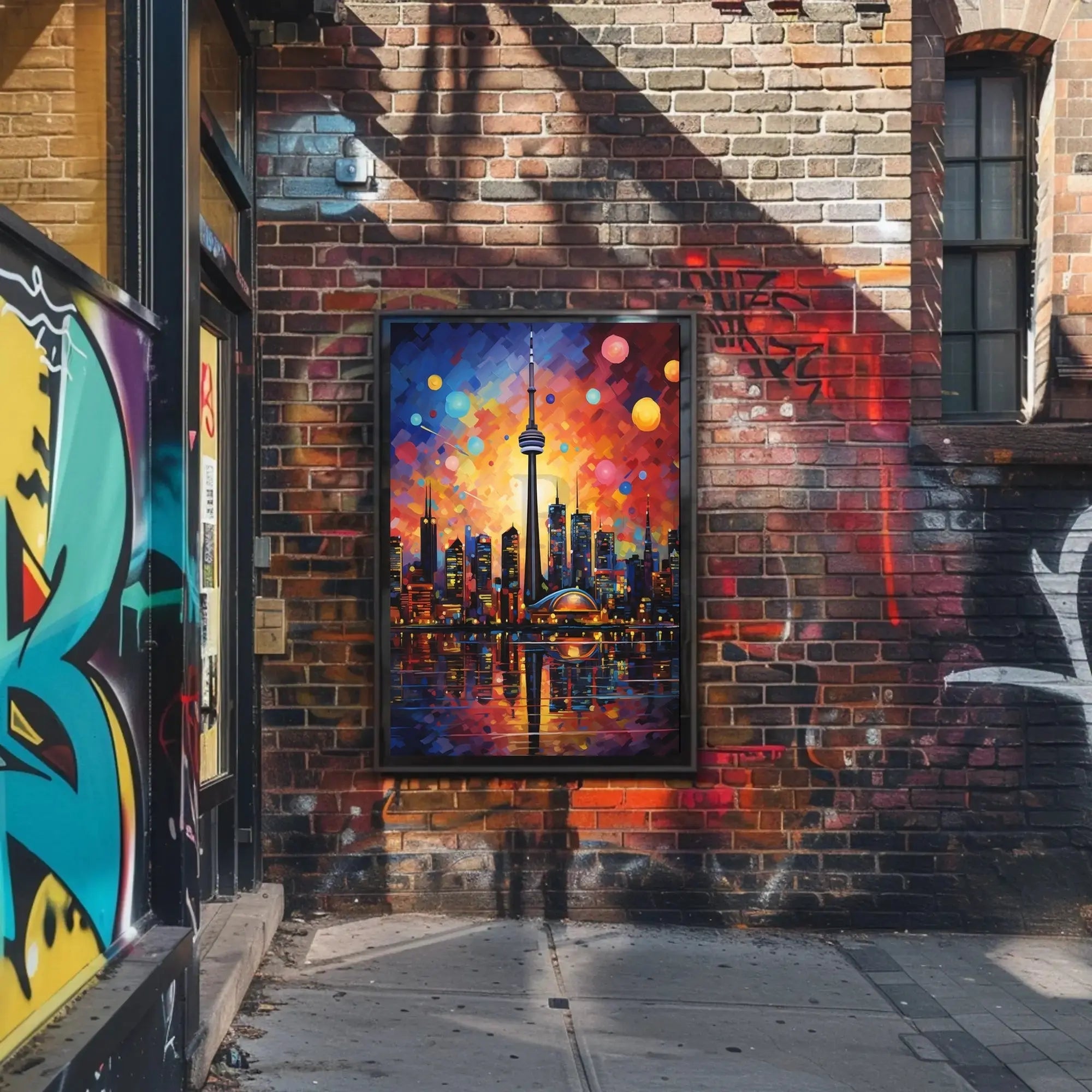 Vibrant Toronto Cityscape Art Print - Abstract, Artistic Poster PosterGoat