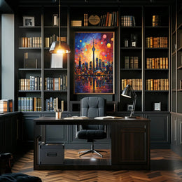 Vibrant Toronto Cityscape Art Print - Abstract, Artistic Poster PosterGoat