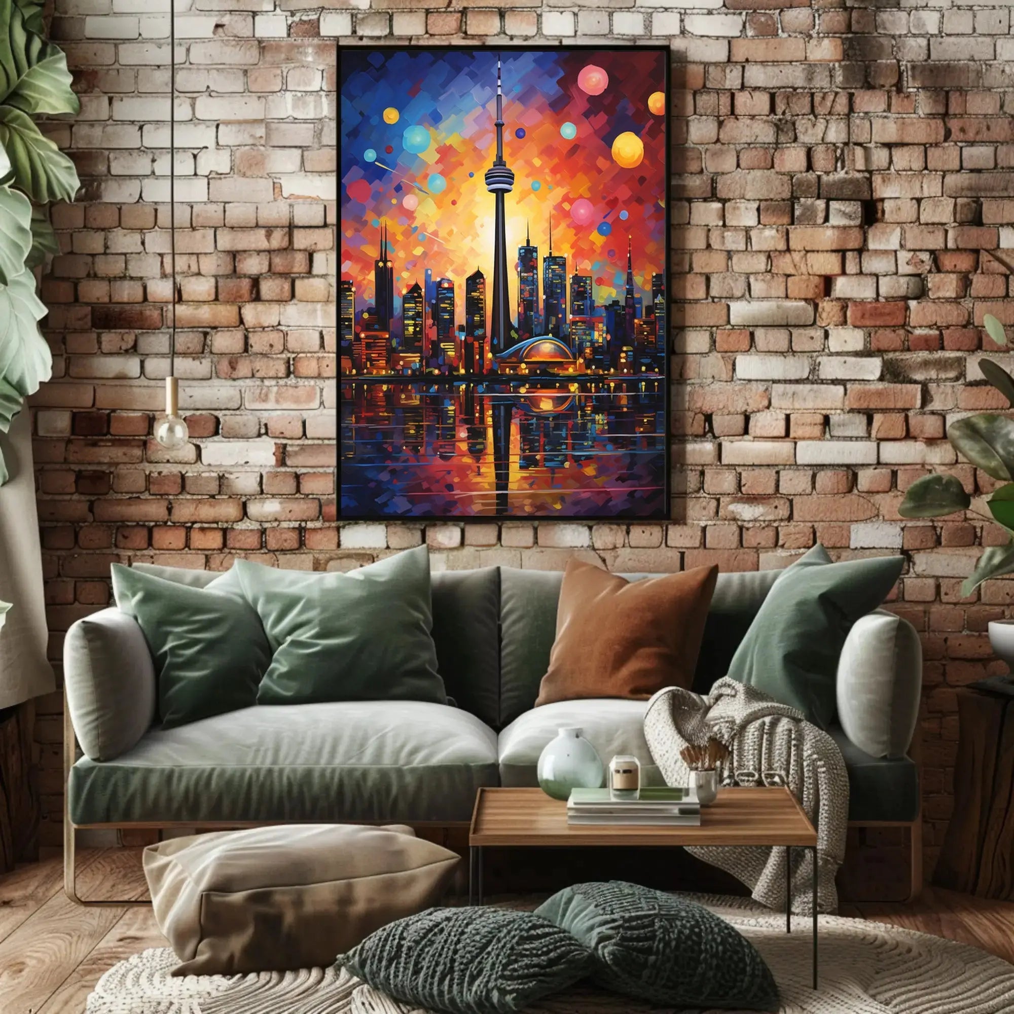 Vibrant Toronto Cityscape Art Print - Abstract, Artistic Poster PosterGoat