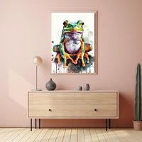 Vibrant Tree Frog Watercolor Art Animal Poster PosterGoat