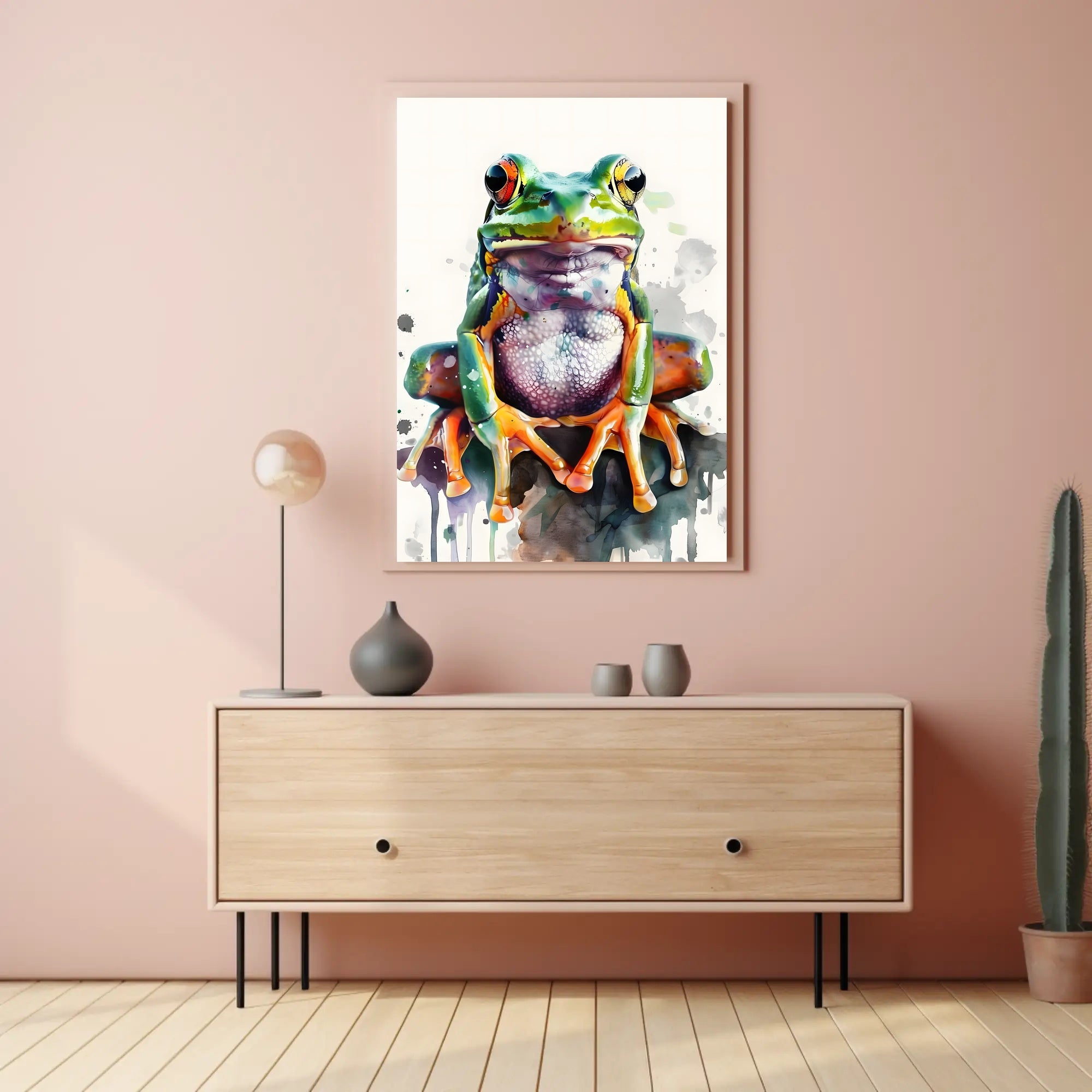 Vibrant Tree Frog Watercolor Art Animal Poster PosterGoat