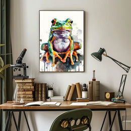 Vibrant Tree Frog Watercolor Art Animal Poster PosterGoat