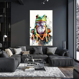 Vibrant Tree Frog Watercolor Art Animal Poster PosterGoat