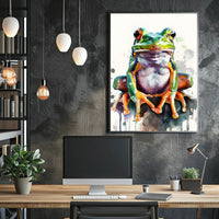 Vibrant Tree Frog Watercolor Art Animal Poster PosterGoat