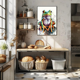 Vibrant Tree Frog Watercolor Art Animal Poster PosterGoat