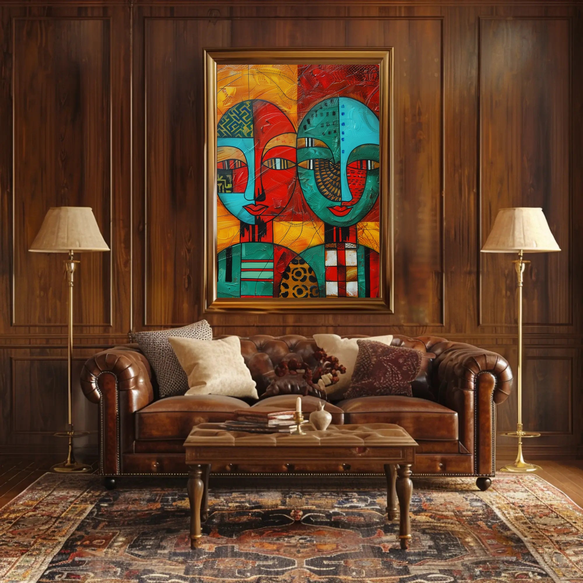 Vibrant Tribal Fusion Art: Abstract or Artistic Poster PosterGoat