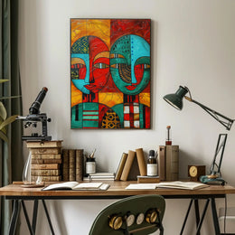 Vibrant Tribal Fusion Art: Abstract or Artistic Poster PosterGoat