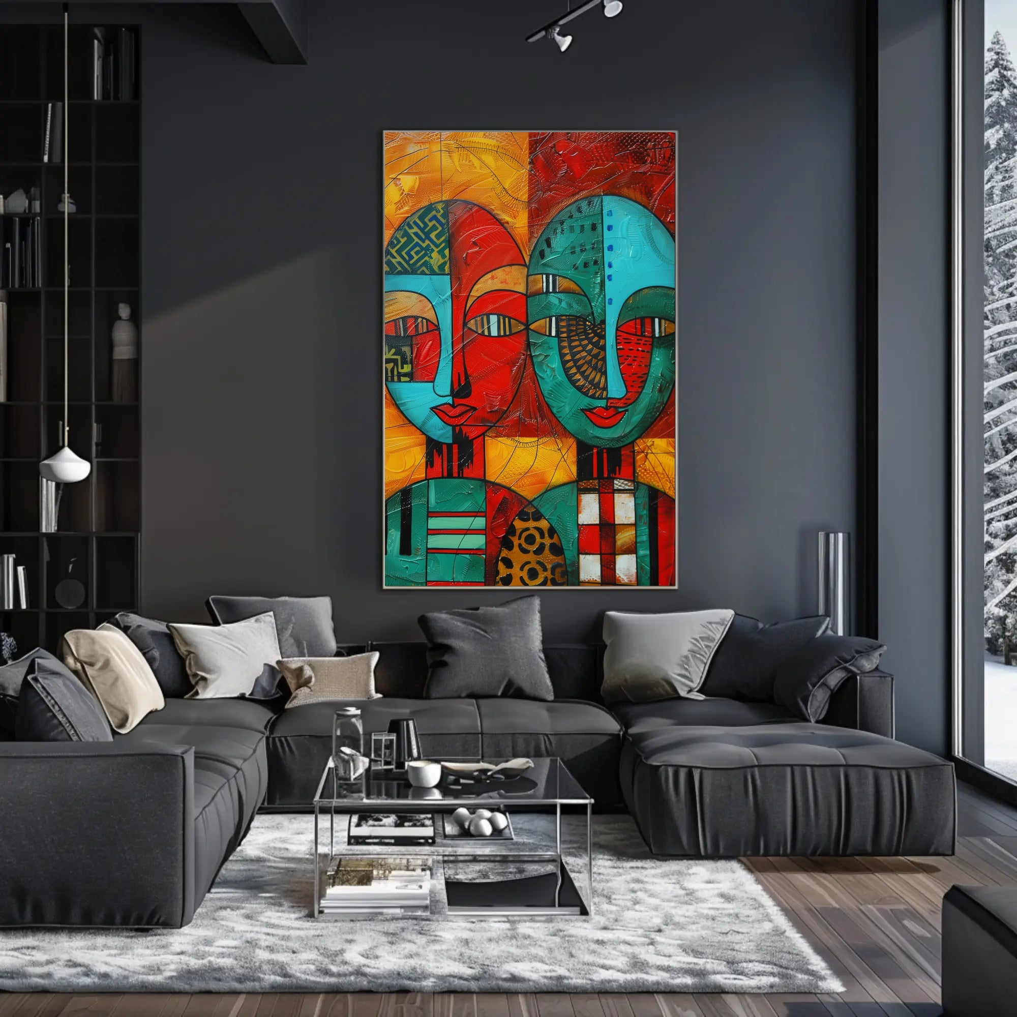 Vibrant Tribal Fusion Art: Abstract or Artistic Poster PosterGoat