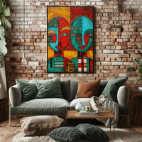 Vibrant Tribal Fusion Art: Abstract or Artistic Poster PosterGoat