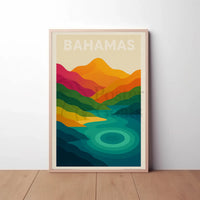 Vibrant Tropical Paradise Bahamas Travel Poster PosterGoat