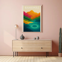 Vibrant Tropical Paradise Bahamas Travel Poster PosterGoat