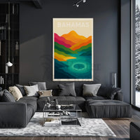 Vibrant Tropical Paradise Bahamas Travel Poster PosterGoat