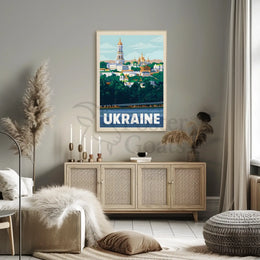 Vibrant Ukrainian Architecture Travel Poster PosterGoat