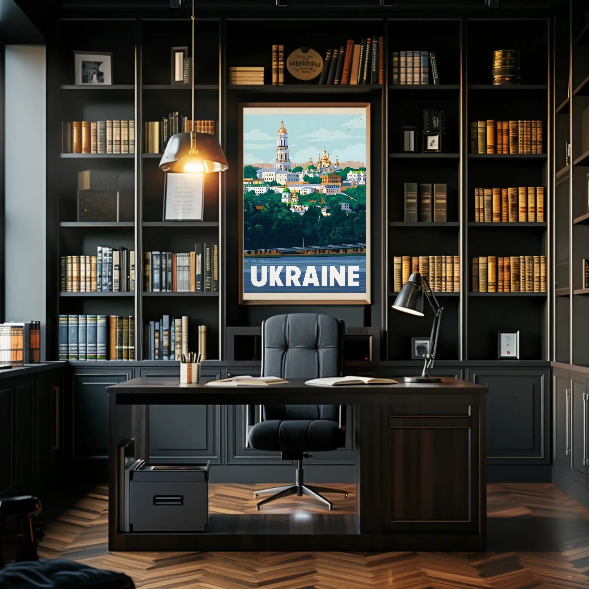 Vibrant Ukrainian Architecture Travel Poster PosterGoat