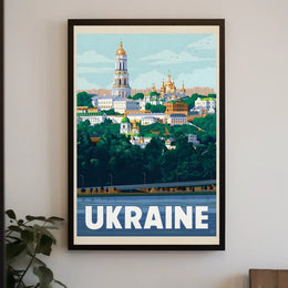 Vibrant Ukrainian Architecture Travel Poster PosterGoat