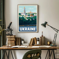 Vibrant Ukrainian Architecture Travel Poster PosterGoat