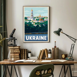 Vibrant Ukrainian Architecture Travel Poster PosterGoat