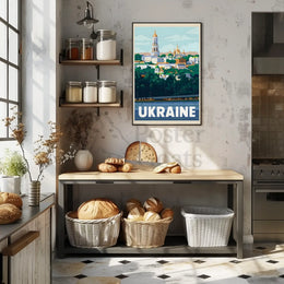 Vibrant Ukrainian Architecture Travel Poster PosterGoat