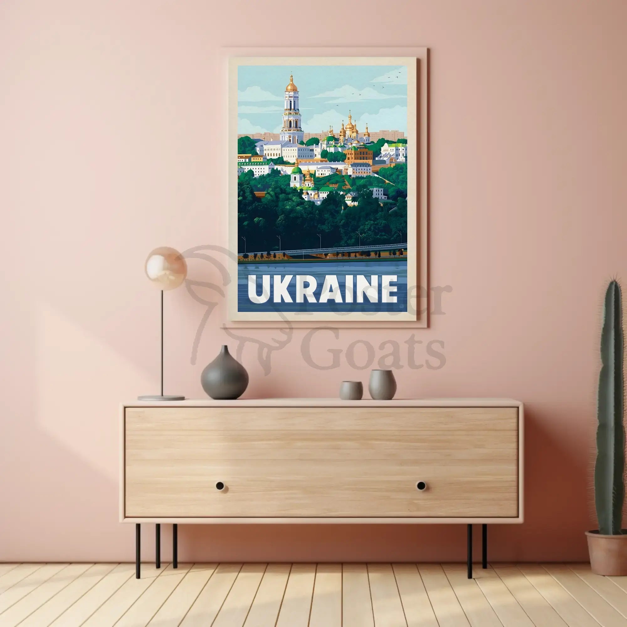 Vibrant Ukrainian Architecture Travel Poster PosterGoat