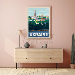 Vibrant Ukrainian Architecture Travel Poster PosterGoat